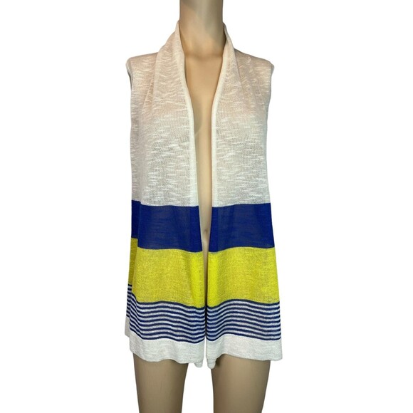 Adrienne Vittadini Cardigan Sweater Vest  Size L  Swim Cover-up  NWT $85  Beachy - Picture 1 of 8